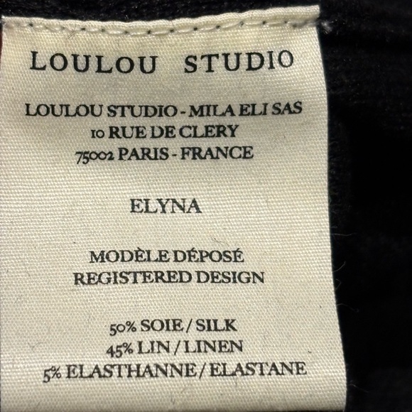 Loulou Studio Elena Black Ribbed Silk Maxi Dress - Picture 4 of 7